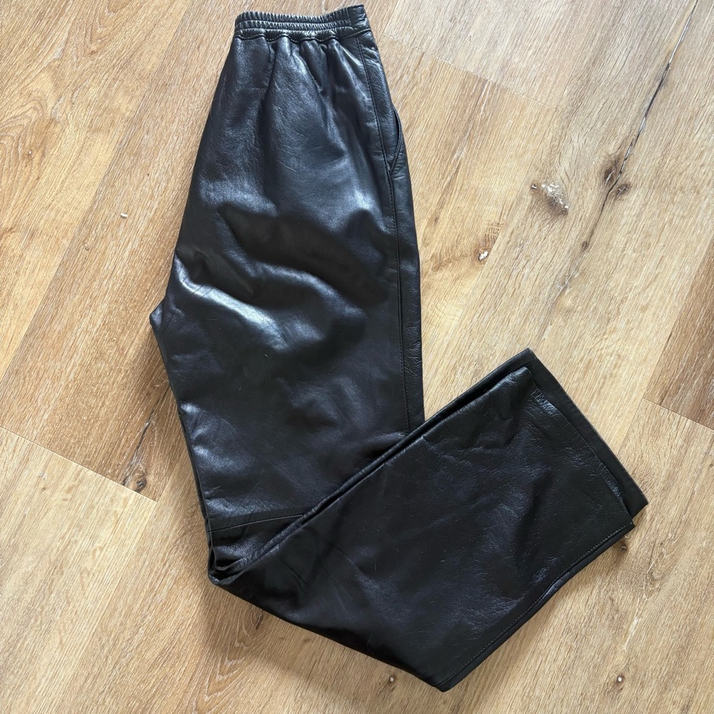 Vintage Genuine Leather Barrel Leg Pants - Picture 5 of 9
